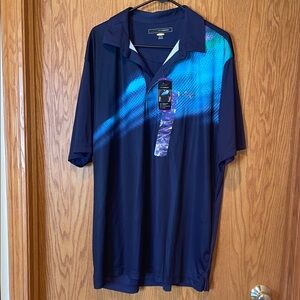 Greg Norman Collection Play Dry Vibrant Blue Polo Golf Shirt